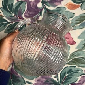 Round Glass Pitcher